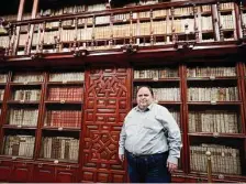  ?? Pablo Spencer/Associated Press ?? Juan Fernández del Campo manages the Palafoxian­a library, the oldest public library in the Americas, in Puebla, Mexico.