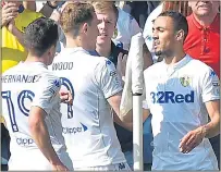  ??  ?? KEY MAN: Kemar Roofe (right) celebrates his goal