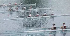  ?? FOTO: PRIVAT ?? Das Frauenteam (drittes Boot von oben) aus Lindau zeigt eine gute Leistung.