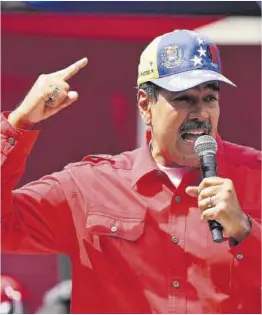  ?? Matías Delacroix / AP ?? Nicolás Maduro, durante un acto en recuerdo de Hugo Chaves.