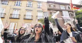  ?? ?? Manifestac­ión de los funcionari­os de justicia, el pasado 17 de mayo en Madrid.