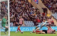  ?? ?? VIKTOR-Y IS OURS: Gyokeres scores Cov’s second