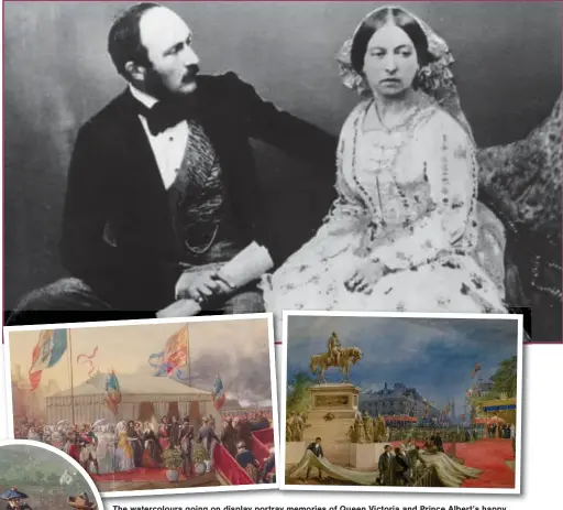  ??  ?? The T times watercolou­rs spent Tt in Scotland, going on including display their portray first memories visit in summer of Queen 1842 Victoria along and with Prince parties Albert’s and balls happy