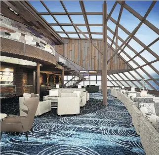  ?? NORWEGIAN CRUISE LINE ?? Norwegian Bliss will feature two dedicated, 180-degree observatio­n lounges; perfect for scenic cruising in Alaska and the Caribbean.