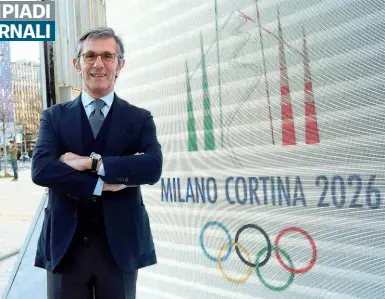  ??  ?? Il manager
L’ad della Fondazione Milano Cortina 2026 Vincenzo Novari. Ha fatto carriera nel marketing con L’Oreal, Danone, Vodafone fino a 3 Italia