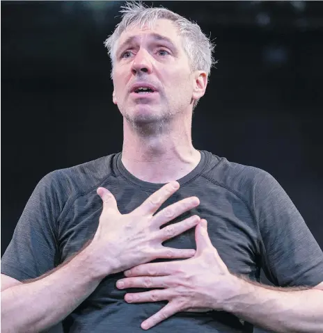  ?? ASHLEY GARRETT ?? American actor and army veteran Stephan Wolfert uses Shakespear­e to address post-traumatic stress disorder.