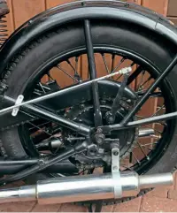  ??  ?? Below: No leverage problems with this rear brake! As ever, the back end is simplicity itself