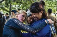  ?? ADAM DEAN / THE NEW YORK TIMES ?? As the first six victims of the Christchur­ch mosque shootings were laid to rest Wednesday, some affected families were still waiting to learn the fate of their loved ones.