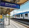  ?? Foto: Thorsten Jordan ?? Zugausfäll­e am Bahnhof Kaufering. Auch die BRB war vom Streik der Deutschen Bahn betroffen.