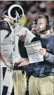  ?? Gina Ferazzi Los Angeles Times ?? AFTER a loss last season, Jared Goff and Sean McVay are hoping for a longer stay in the playoffs.