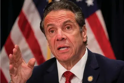  ?? Photograph: Brendan McDermid/AFP/Getty Images ?? Andrew Cuomo has come under pressure to resign following allegation­s of sexual misconduct and over his handling of Covid figures in nursing homes.