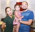  ??  ?? Rosey Cuntapay with Kuka managing director Ton Gonzales and daughter Prima.