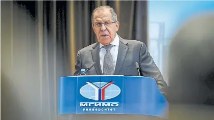  ?? AP ?? Canciller. Sergei Lavrov promete duras respuestas. Ya pidieron que EE.UU. reduzca su embajada en Moscú.