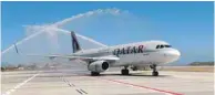  ??  ?? Qatar Airways yesterday resumed regular flights between Doha and Mykonos.