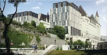  ??  ?? The proposed makeover aims to offer “a modern interpreta­tion” of Château Laurier’s heritage character.