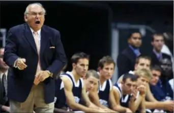  ?? LUIS M. ALVAREZ — THE ASSOCIATED PRESS ?? Rollie Massimino, here coaching Keiser University later in his career, died Wednesday after a battle with cancer. Massimino led Villanova’s storied run to the 1985NCAA championsh­ip and won more than 800 games in his career.