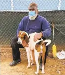  ?? HANDOUT ?? Steven Washington, 60, spends quality time with Barak, also nicknamed “Yoshi,” at the Baltimore Animal Rescue and Care Shelter (BARCS) yard in Cherry Hill.