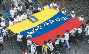  ?? FOTO: EL HERALDO ?? La oposición en Venezuela se sigue manifestan­do en contra del presidente Nicolás Maduro.