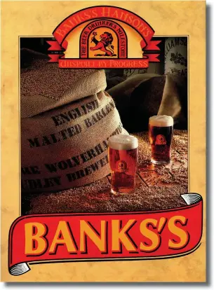  ??  ?? 1988 advert for Banks’s, Wolverhamp­ton’s biggest brewer