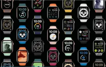  ??  ?? Watch face complicati­ons are getting a major upgrade in watchos 7