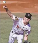  ?? WM. GLASHEEN/USA TODAY NETWORK-WIS ?? Wisconsin Timber Rattlers’ pitcher Justin Jarvis, who was traded to the New York Mets organizati­on on Monday for Mark Canha.