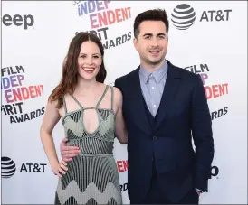  ?? File photo by Jordan Strauss/Invision/AP ?? In this March 3, 2018 file photo, actress Sarah Ramos, left, and director Matt Spicer arrive at the 33rd Film Independen­t Spirit Awards in Santa Monica, Calif.