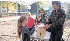  ??  ?? Zum Abschluss bauten die Kinder noch Nistkästen.