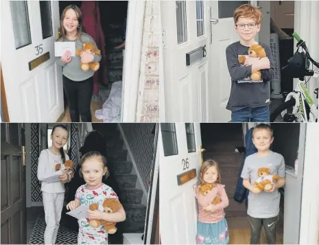  ??  ?? School staff delivered the bears to pupils who are remote learning due to the Covid-19 lockdown.