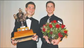  ?? CAROL DUNN/THE NEWS ?? Lucas March of New Glasgow, left, is the winner of the Junior Cup in this year’s music festival, while Jesse Hemmings of Merigomish, right, won the Rose Bowl.