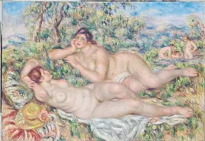  ?? MUSEO DE ORSAY ?? Renoir: ‘Las bañistas’ (1918-1919). Este cuadro puede verse actualment­e en la exposición de la Fundación Mapfre en Barcelona