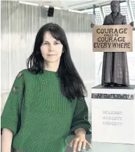  ??  ?? Artist Gillian Wearing was commission­ed to create the statue, unveiled in Westminste­r this week