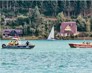  ?? TRAUSSNIG, ZORE ?? Die Suchaktion auf dem Wörthersee gestaltete sich schwierig