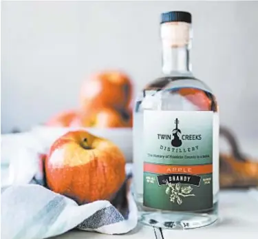  ?? TWIN CREEKS DISTILLERY ?? Twin Creeks Distillery's liquors include an apple brandy made with fruit from local farms.