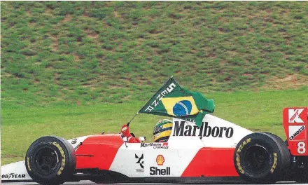  ?? EDU GARCIA/ESTADÃO–28/5/1993 ?? Época de ouro. Ayrton Senna foi o último brasileiro campeão na F-1, numa fase em que o País produzia muitos vencedores