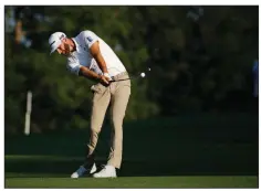  ?? AP/CHARLIE RIEDEL ?? Dustin Johnson forgot to pack any shorts for the PGA Championsh­ip. Last year was the first time the PGA allowed players to wear shorts at majors, but only during practice rounds.