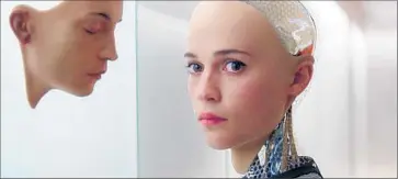  ?? A24 Films ?? ALICIA VIKANDER in “Ex Machina, ” which will probably be nominated for an Oscar original screenplay.