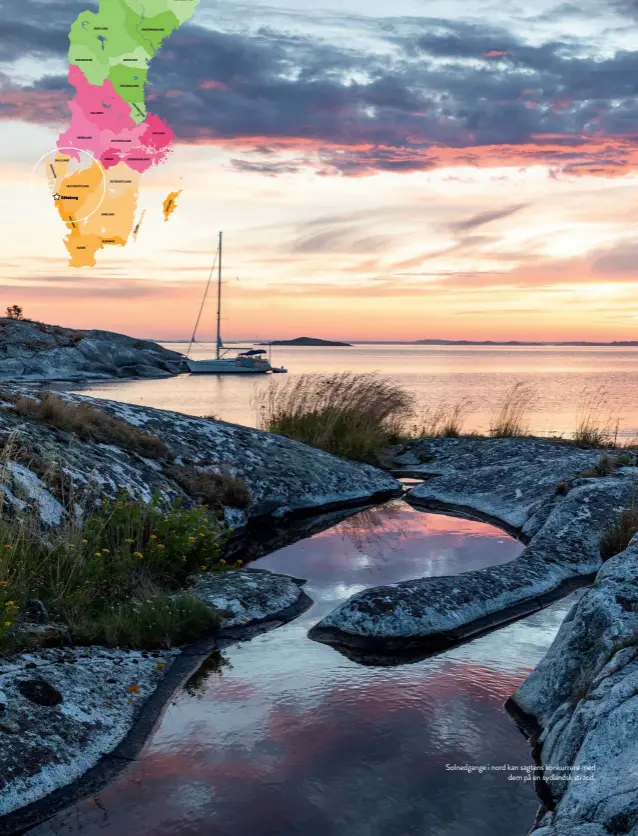  ?? ?? Solnedgang­e i nord kan sagtens konkurrere med dem på en sydlandsk strand.