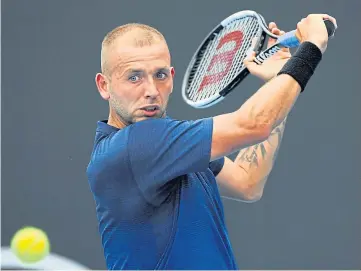  ??  ?? BACK IN THE GROOVE: Dan Evans withstood comeback to win in Antwerp.