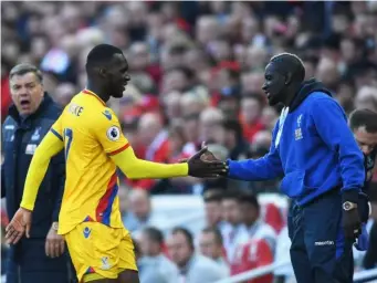  ?? (Getty) ?? Benteke and Sakho celebrated with a handshake