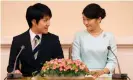  ??  ?? Princess Mako and her fiance, Kei Komuro, in 2017. Photograph: POOL/Reuters