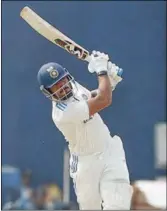  ?? (ANI) ?? India’s Dhruv Jurel plays a shot during the fourth Test against England in Ranchi.