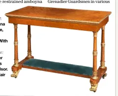  ?? ?? Fig 5 right:
An amboyna wood table, once at Windsor. With Butchoff.
Fig 6 below:
Two corner cupboards from Windsor. With Mayfair Gallery