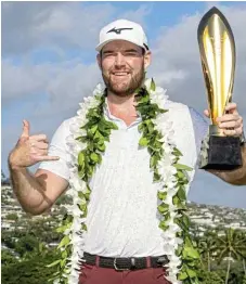  ?? /Kyle TeradaUSA TODAY Sports ?? Thumbs up: Grayson Murray celebrates after winning the Sony Open in Honolulu.