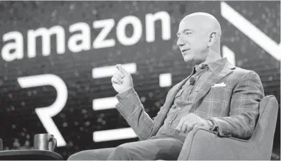  ?? JOHN LOCHER/AP 2019 ?? Jeff Bezos announced this week that he’s stepping down this year as CEO of Amazon, the company he founded nearly 30 years ago. In his next role, the 57-year-old will become executive chairman, meaning he will continue to hold sway over key decisions.