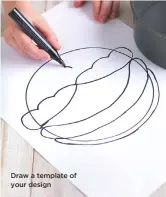  ??  ?? Draw a template of your design