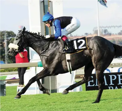  ??  ?? GIVING HER BEST. She's A Giver from Johan Janse van Vuuren's stable is looking to bounce back to winning ways in Race 6 at Turffontei­n on Sunday.