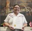  ?? PETER LEE, RECORD STAFF ?? Donna Dubie hails recognitio­n for the Indigenous community.