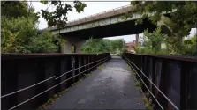  ?? COURTESY OF SCHUYLKILL RIVER GREENWAYS ?? Schuylkill River Greenways has offered to work with Berks County to make safety improvemen­ts to a county-owned pedestrian bridge that carries the Schuylkill River Trail over the Schuylkill River near Reading Area Community Colllege.