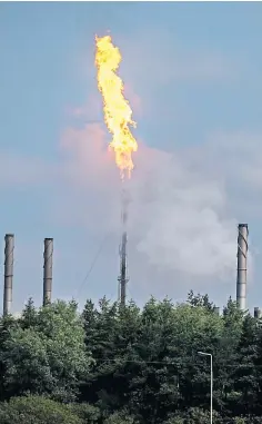  ??  ?? CAMPAIGN: Flaring at Mossmorran has angered and annoyed people living close to the plant.