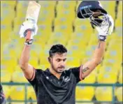  ?? PTI ?? India B batsman Manoj Tiwary made amends, his knock against Karnataka in the league stage having gone in vain.